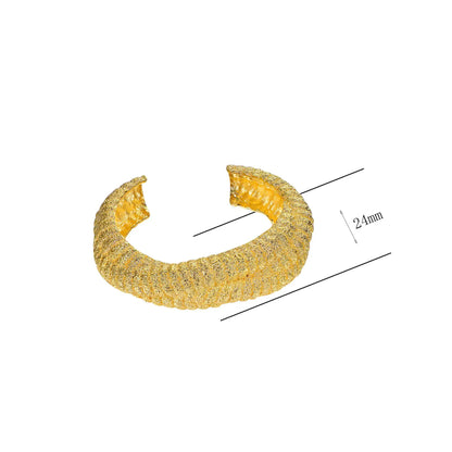Wholesale Gold Plated Open Torque Thick Bangle Bracelets