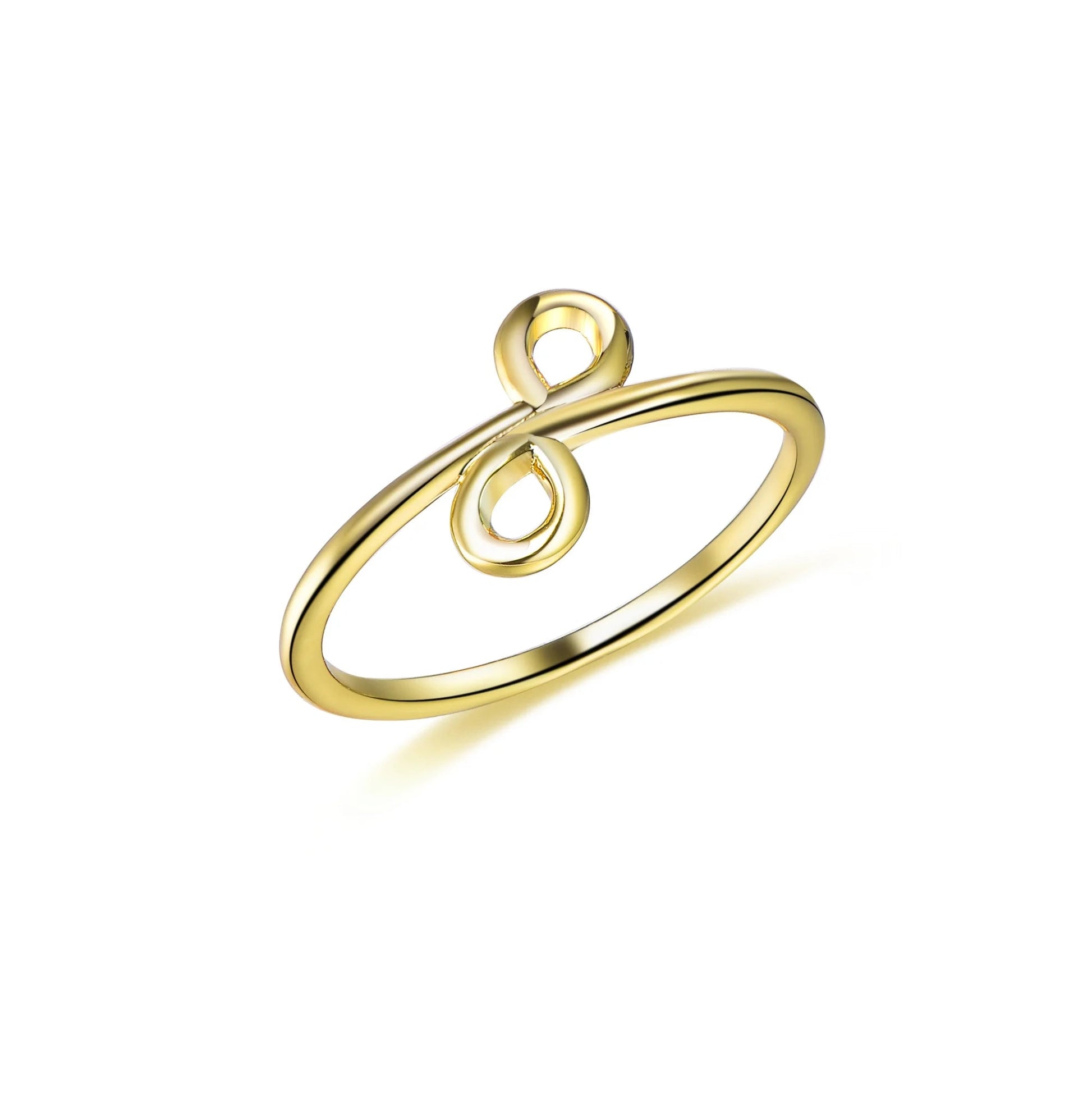 Silver Gold Infinity Rings Simple Wholesale Gold Plated 925 Silver Infinity Band Ring for Women ...