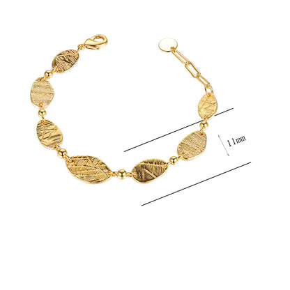 Wholesale Gold Plated Unique Vintage Style Oval Link Bracelet