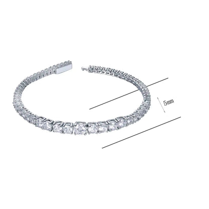 Wholesale Iced Out Lab Created Diamond Tennis Chain Bracelet
