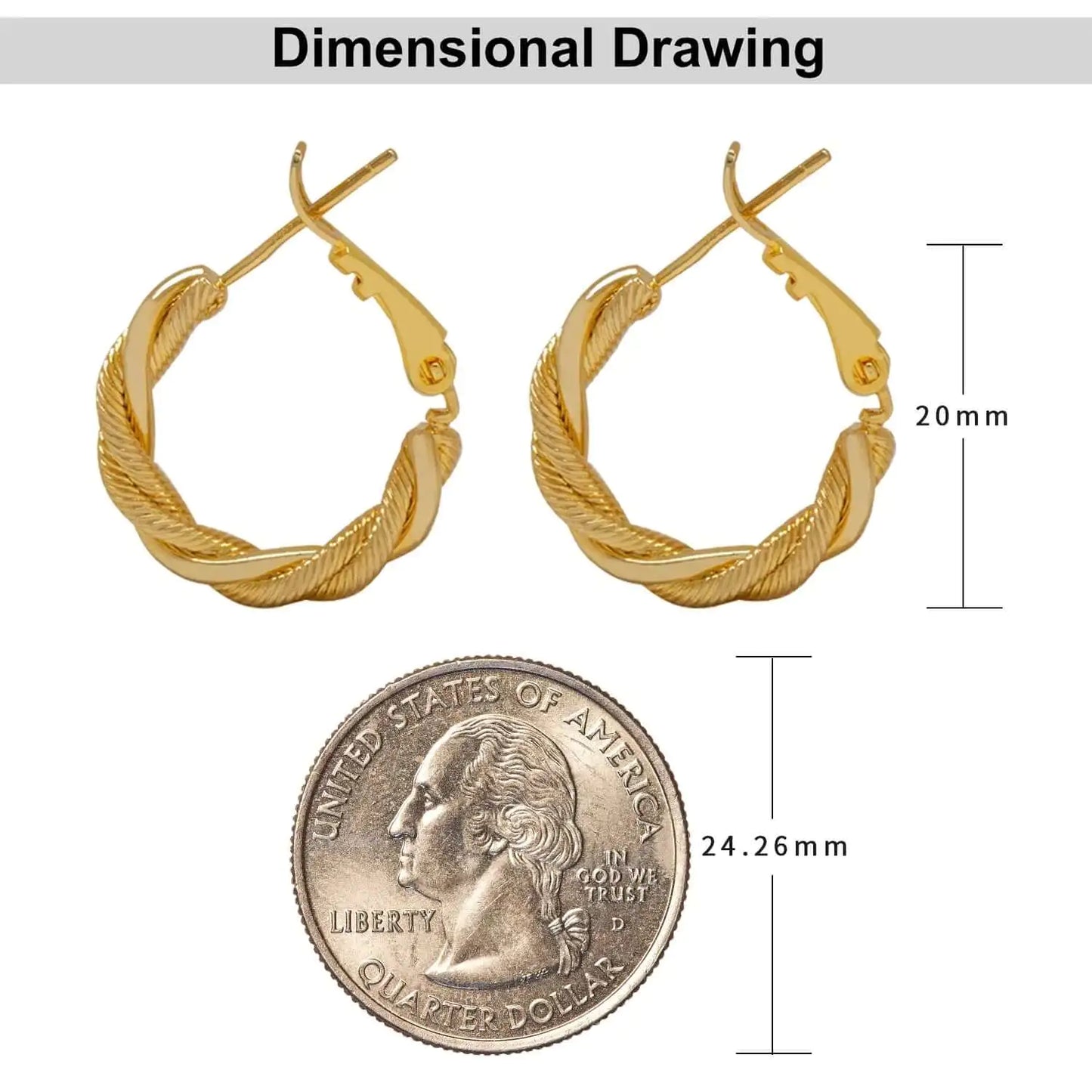 Wholesale Irregular U-Shape Design Personality Twist Hoop Earrings