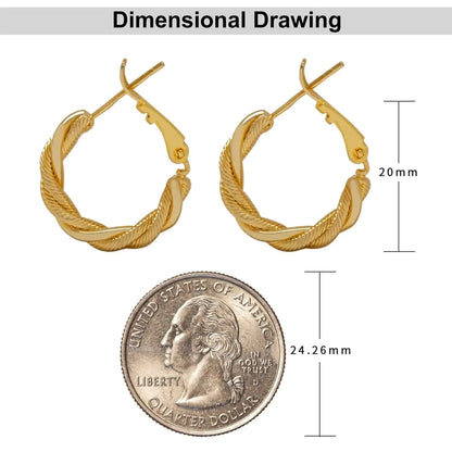 Wholesale Irregular U-Shape Design Personality Twist Hoop Earrings