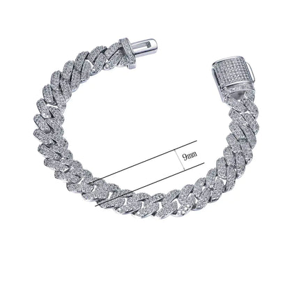 Wholesale Lab Created Diamond Cuban Link Iced Out Bracelet