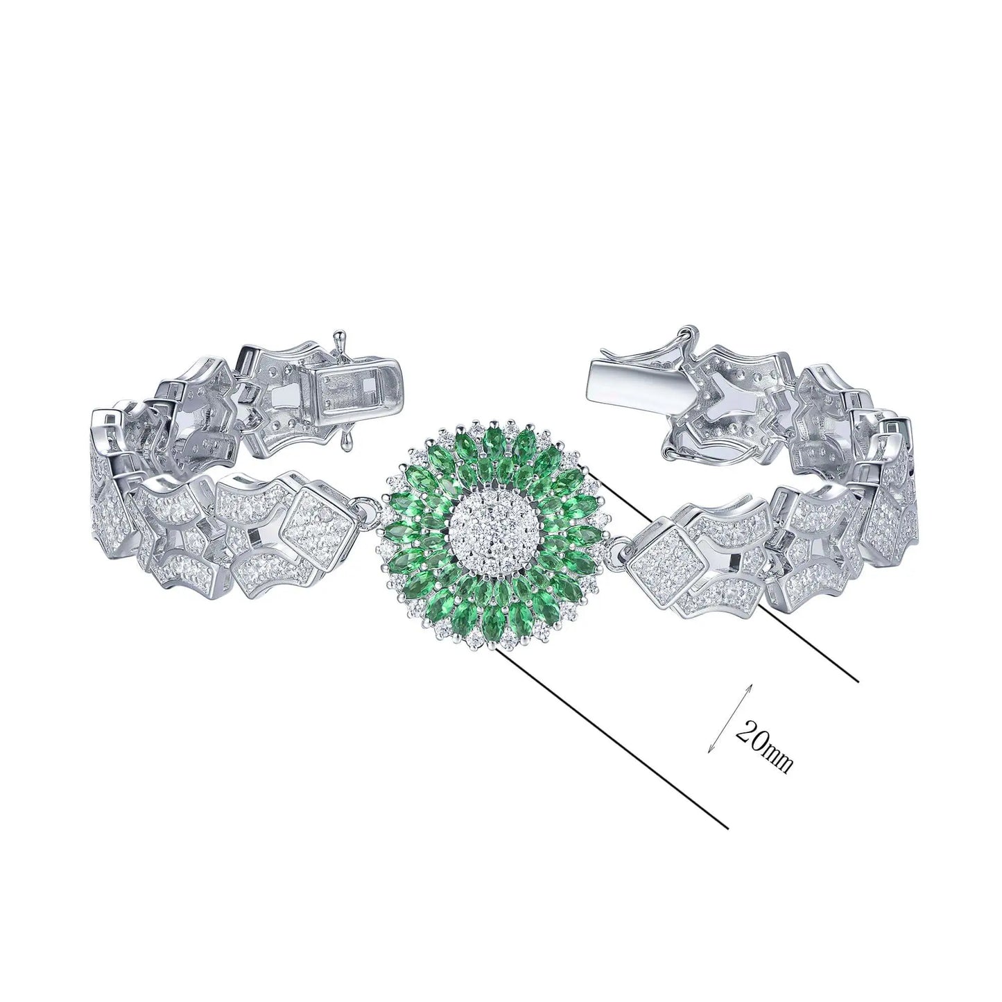 Wholesale Lab Created Diamond Emerald Bracelet