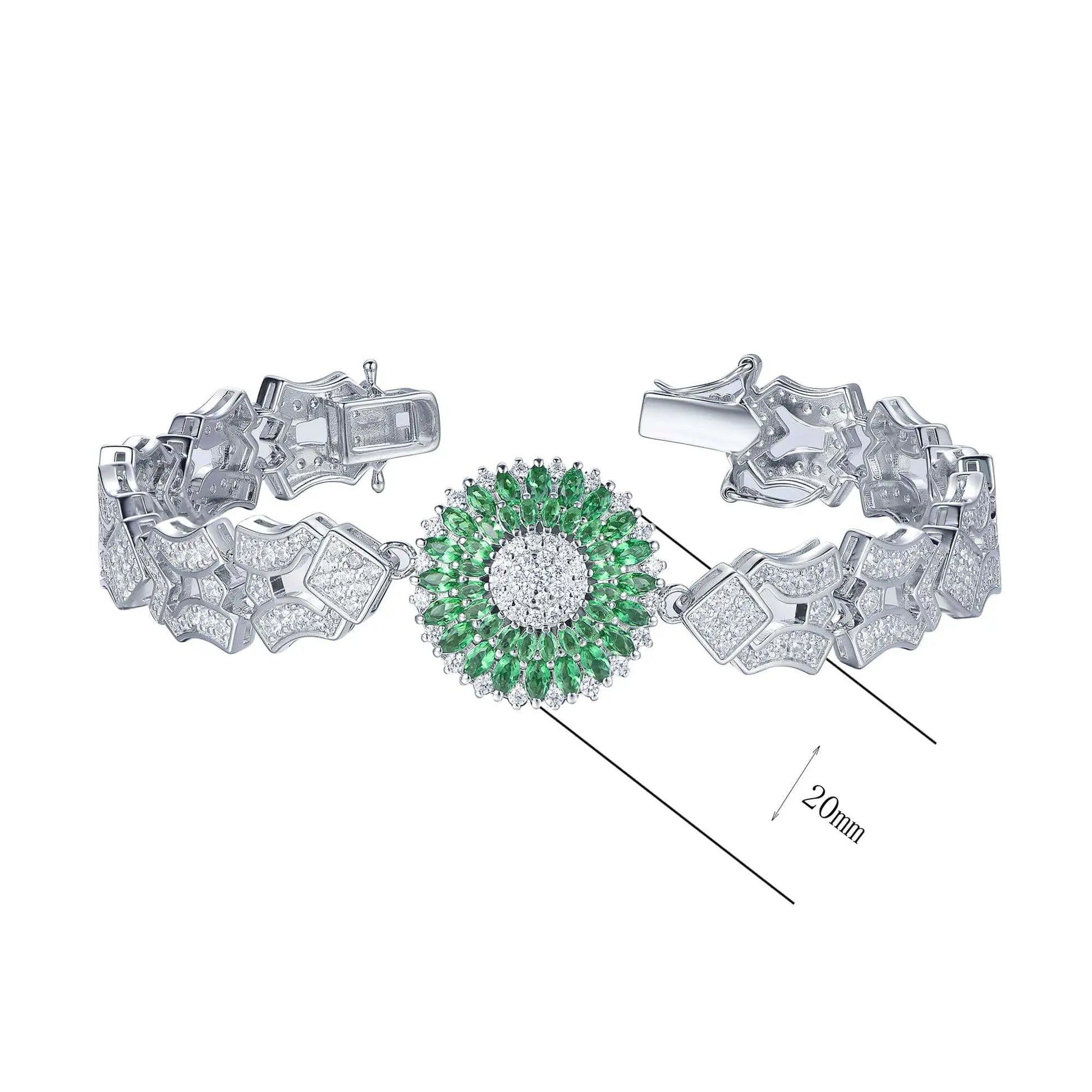 Wholesale Lab Created Diamond Emerald Bracelet