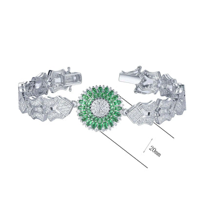 Wholesale Lab Created Diamond Emerald Bracelet