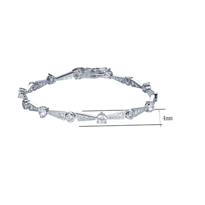 Wholesale Lab Created Diamond Statement Bar Link Bracelet