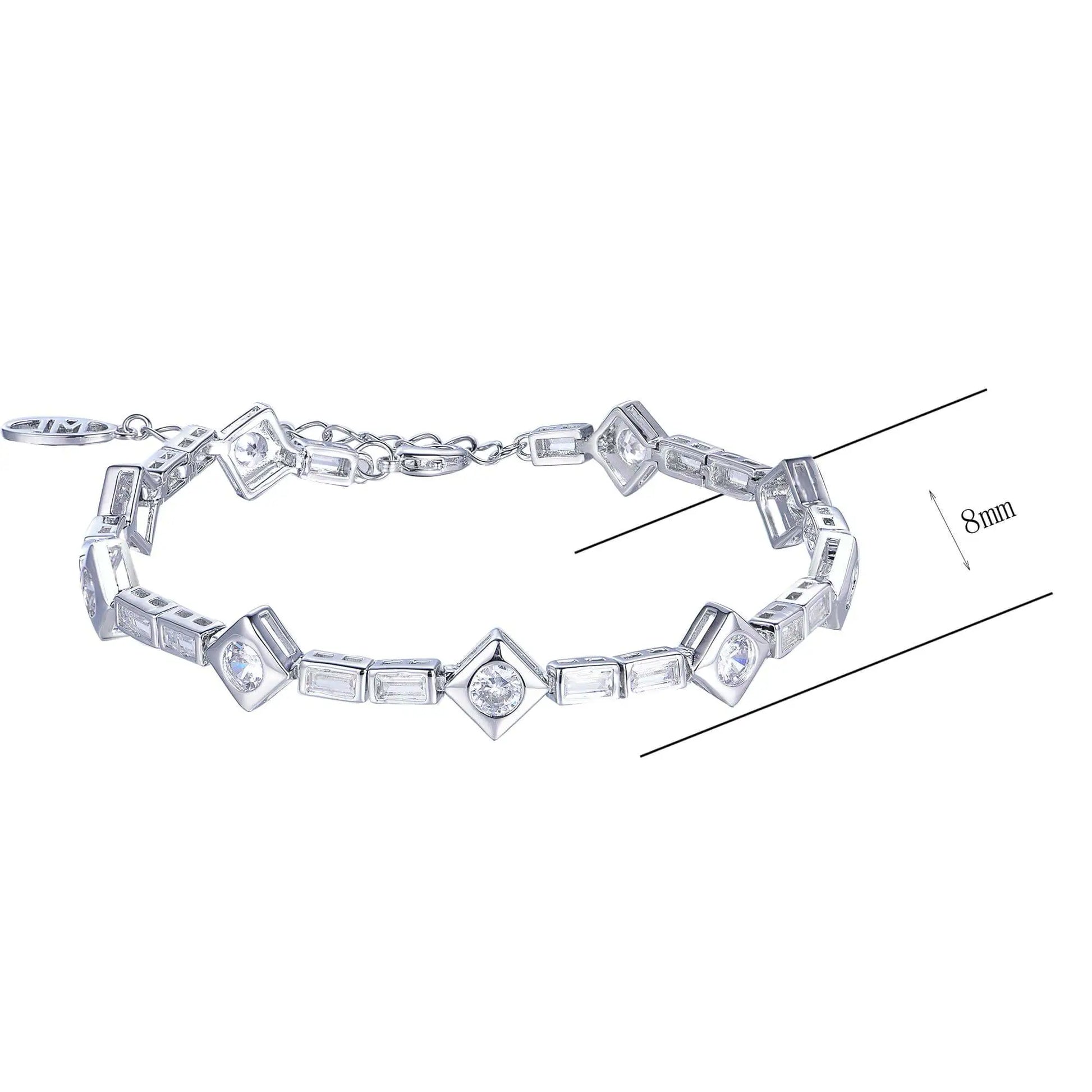 Wholesale Lab Created Diamond Statement Geometric Bracelet