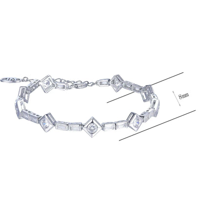 Wholesale Lab Created Diamond Statement Geometric Bracelet