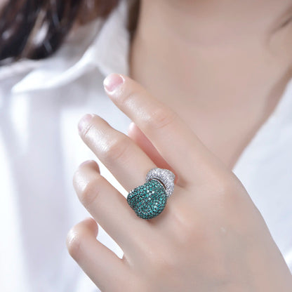 Wholesale Pave Set CZ Engagement Chunky Statement Rings for Women