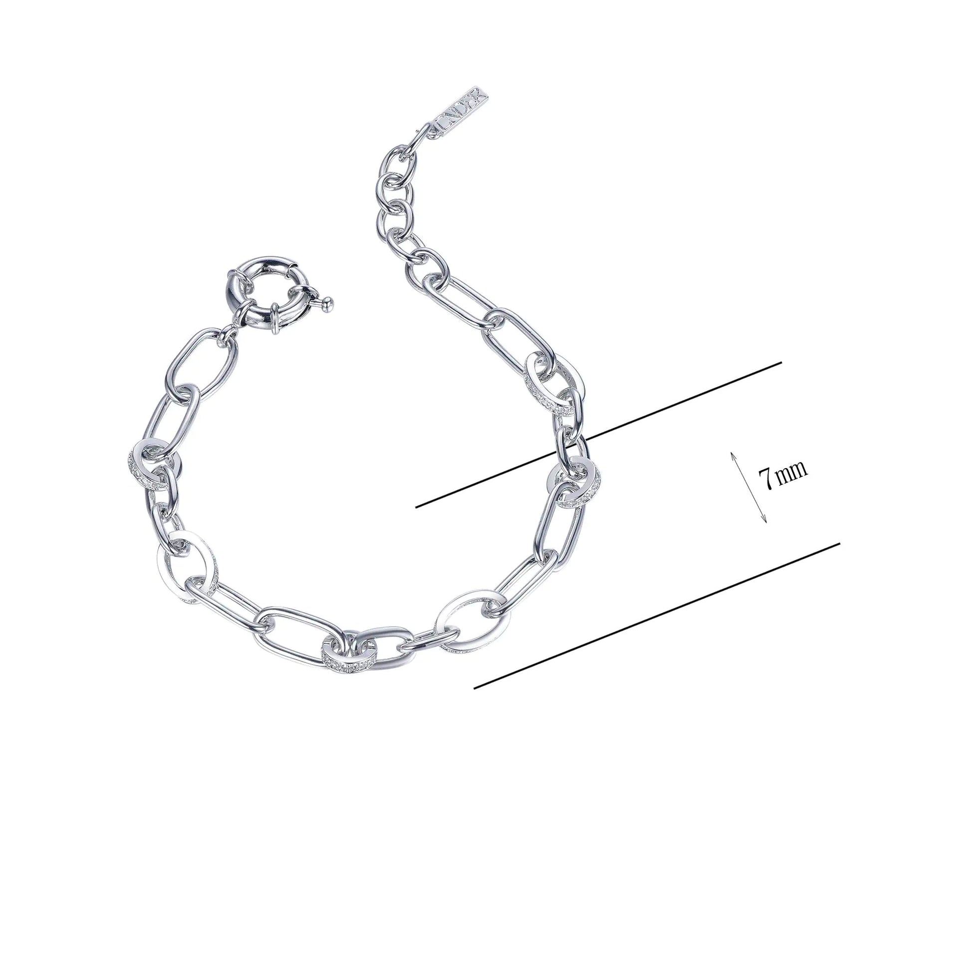 Wholesale Personalized Adjustable Paperclip Chain Bracelet