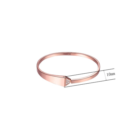 Wholesale Rose Gold Plated CZ Personalized Bangle Bracelet​