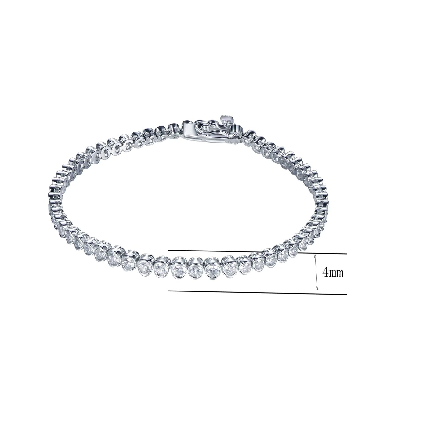 Wholesale Round Cut Lab Created Diamond Small Tennis Bracelet