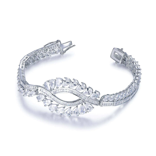 Wholesale Silve CZ Iced Out Simulated Diamond Personalized Chain Bracelets
