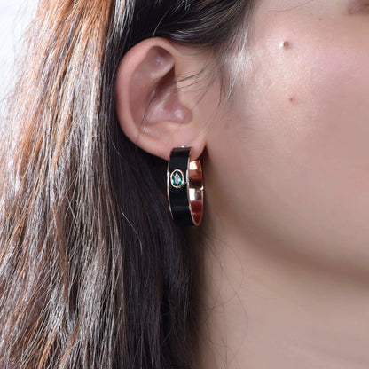 Wholesale Silver 2-Tone Statement Hoop Earrings​ for Women