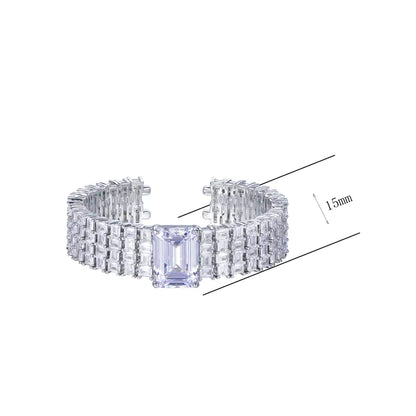 Wholesale Silver 4 Row Statement Wide Cuff Bangle