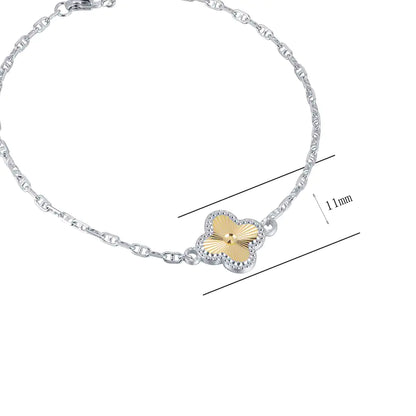 Wholesale Silver Adjustable Four Leaf Clover Bracelet​