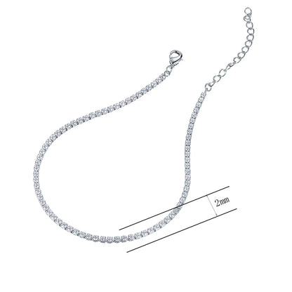 Wholesale Silver Adjustable Lab Diamonds Tennis Bracelet
