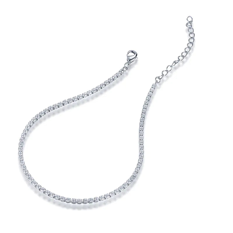 Wholesale Silver CZ Adjustable Lab Diamonds Tennis Bracelet