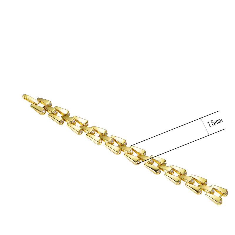 Wholesale Silver CZ Chain Link Lab Diamond Cuban Bracelet
