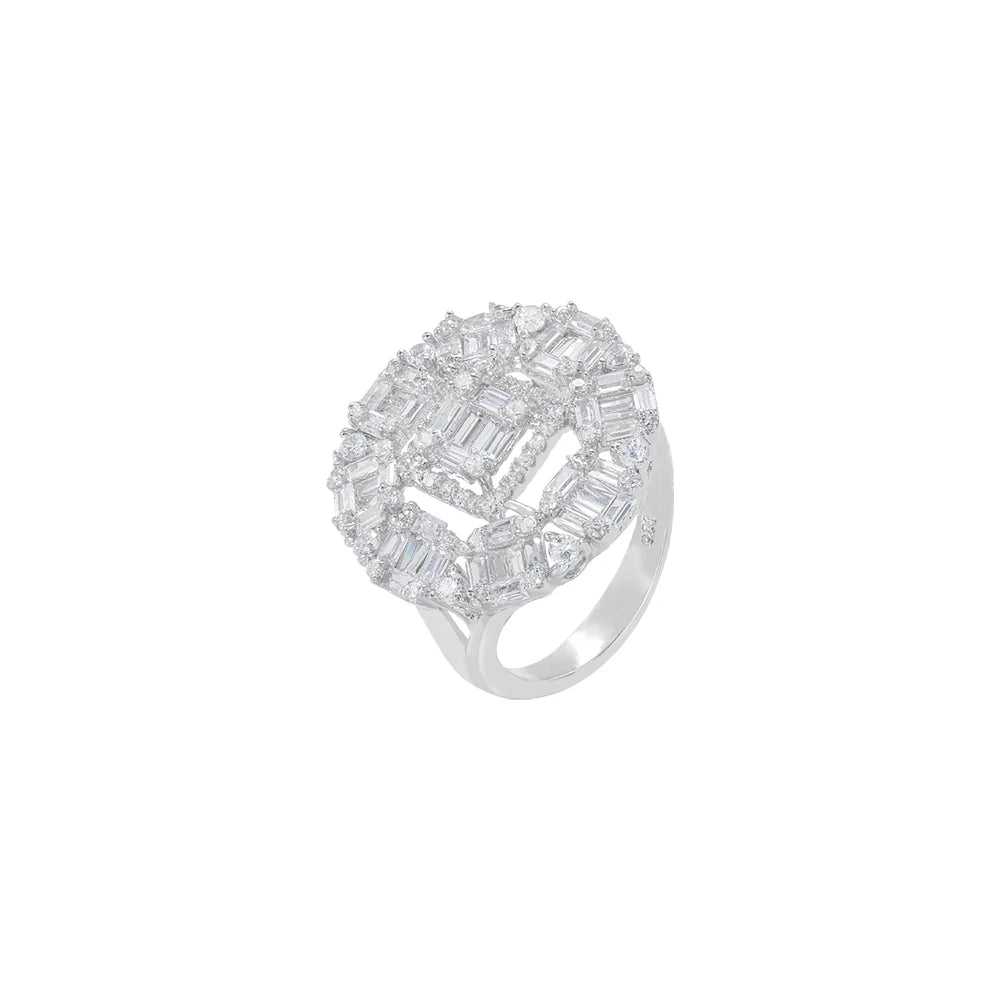 Wholesale Silver CZ Circle Cluster Round Wedding Bridal Jewelry Sets​