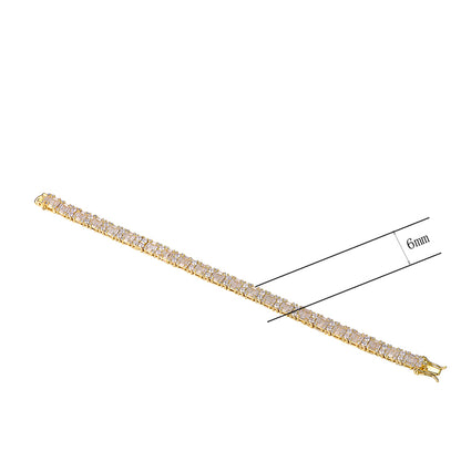 Wholesale Silver CZ Created Diamond Square Tennis Bracelet