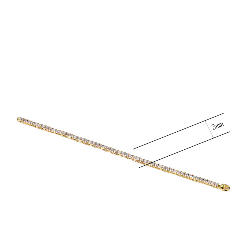 Wholesale Silver CZ Dainty Thin Tennis Bracelet​