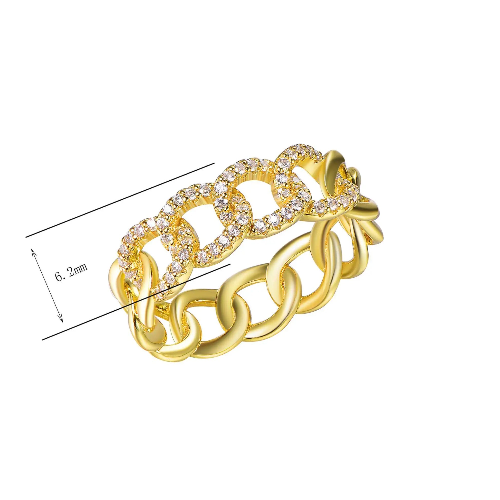 Wholesale Silver CZ Iced Out Personalized Interlocking Ring Jewelry