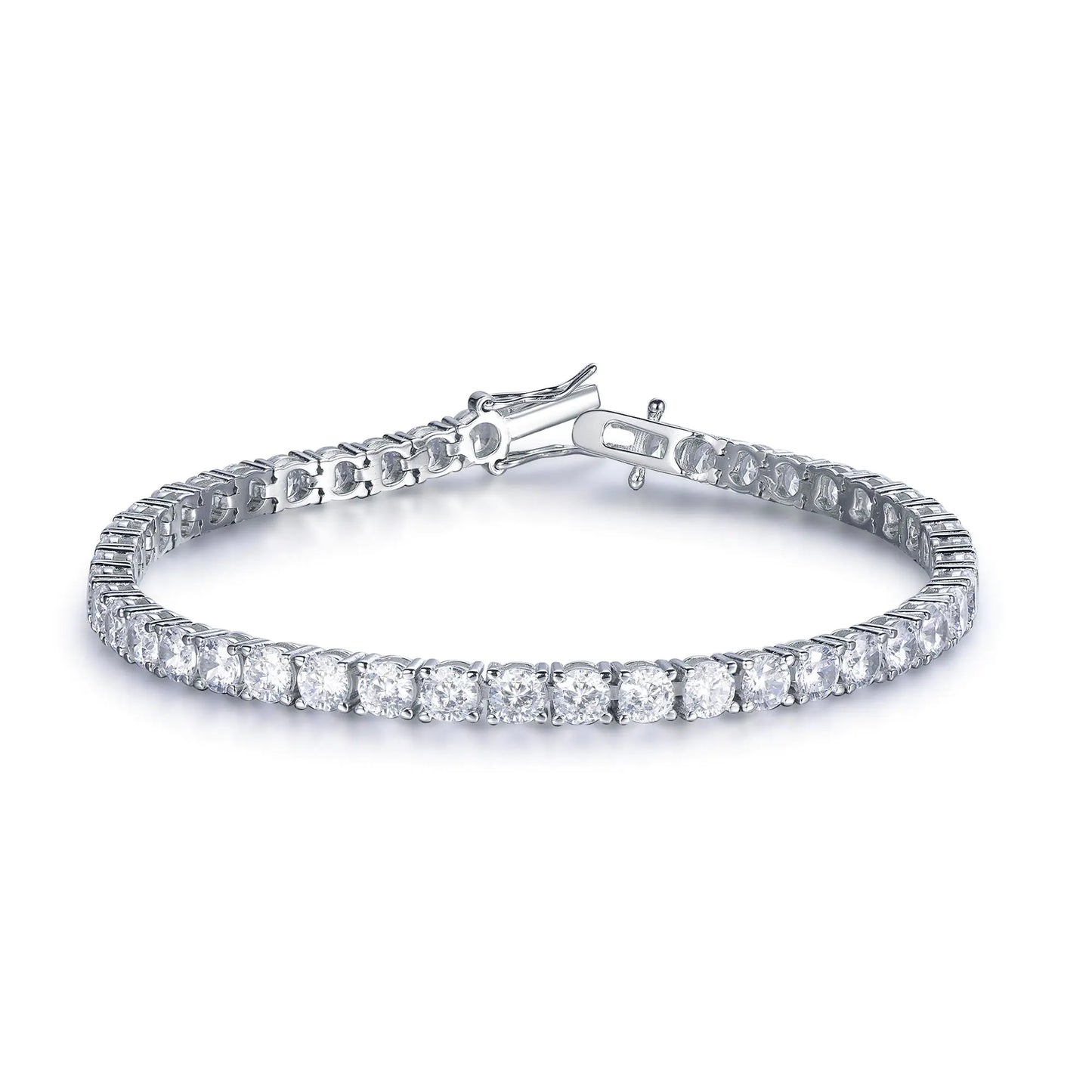 Wholesale Silver CZ Lab Created Diamond Tennis Chain Bracelet​