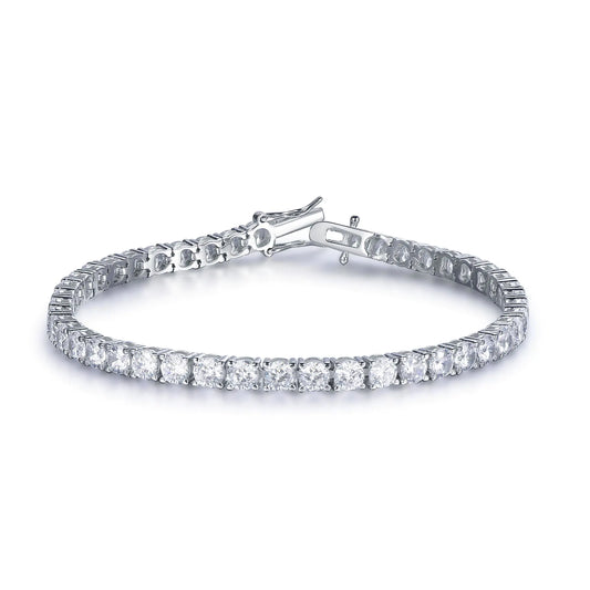 Wholesale Silver CZ Lab Created Diamond Tennis Chain Bracelet​