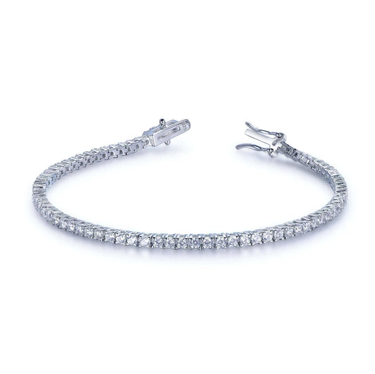 Wholesale Silver CZ Lab Created Round Diamond Tennis Bracelet​