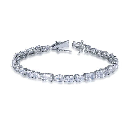 Wholesale Silver CZ Mixed Cuts Micro Tennis Bracelet​