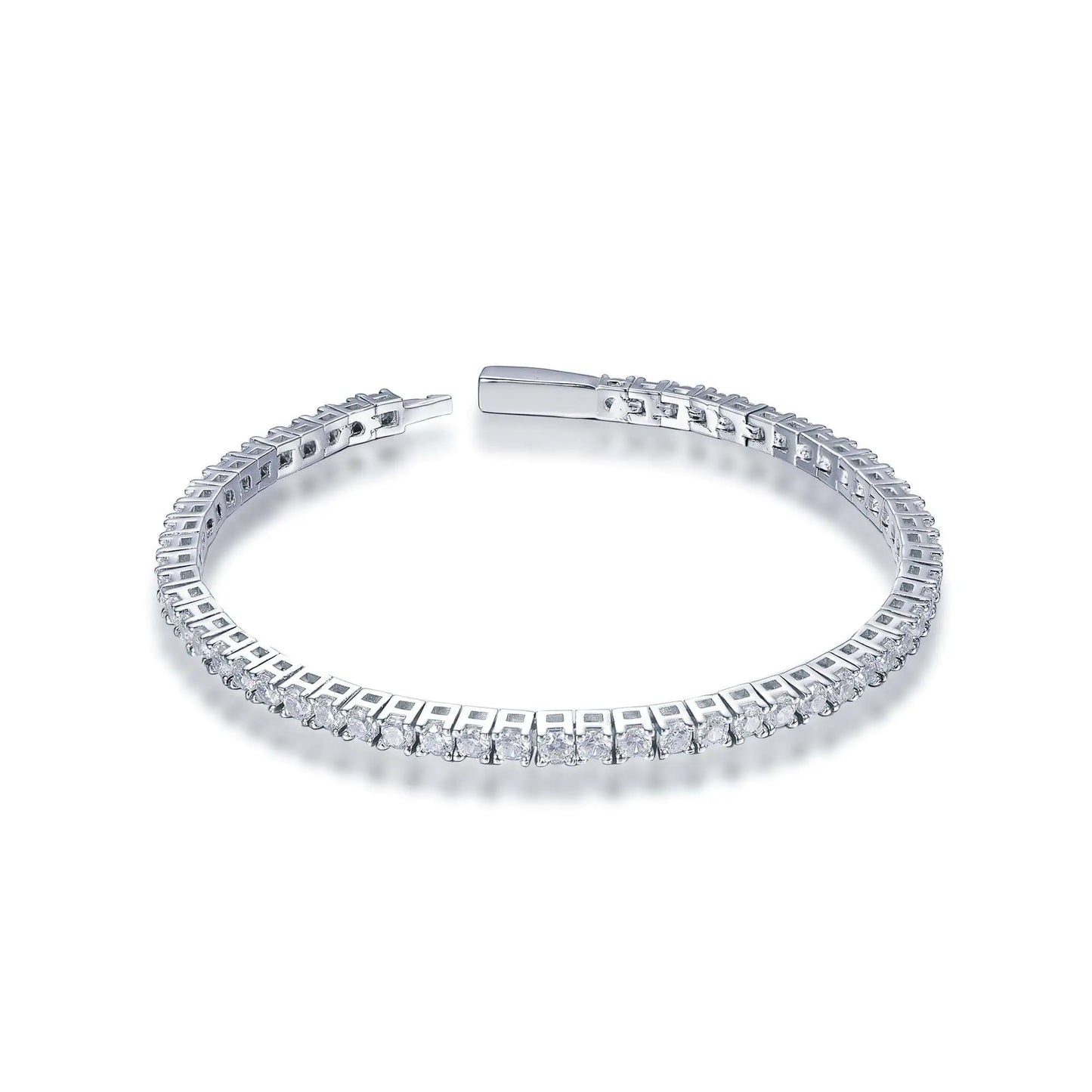 Wholesale Silver CZ Round Lab Diamond Classic Tennis Bracelet​