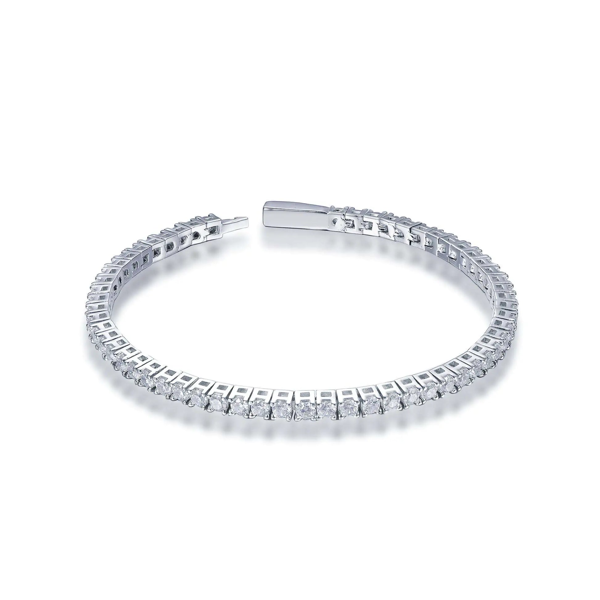 Wholesale Silver CZ Round Lab Diamond Classic Tennis Bracelet​