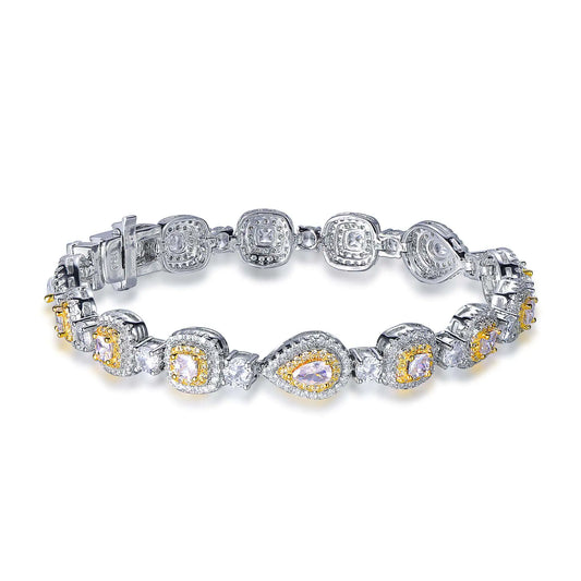 Wholesale Silver Cubic Zircon Geometric Unique Tennis Bracelets