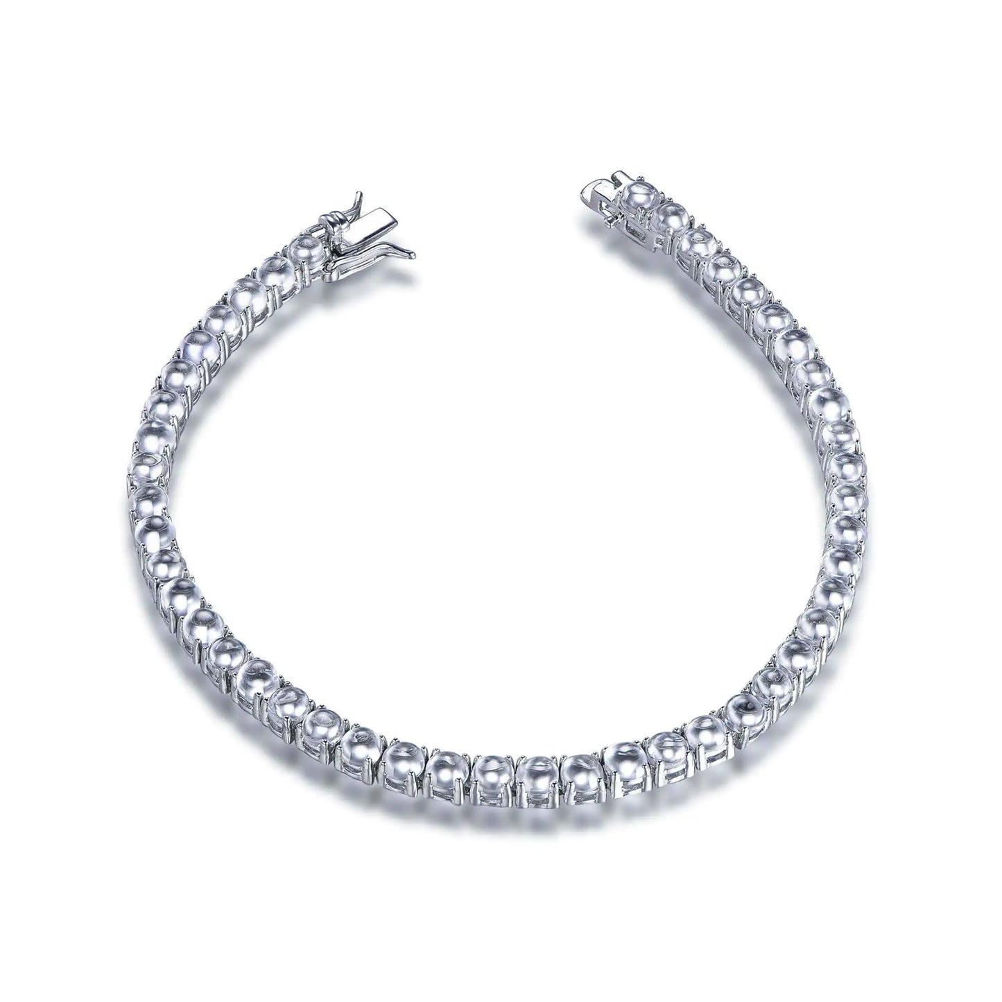 Wholesale Silver Cubic Zircon Lab Created Diamond Round Cut Tennis Bracelet