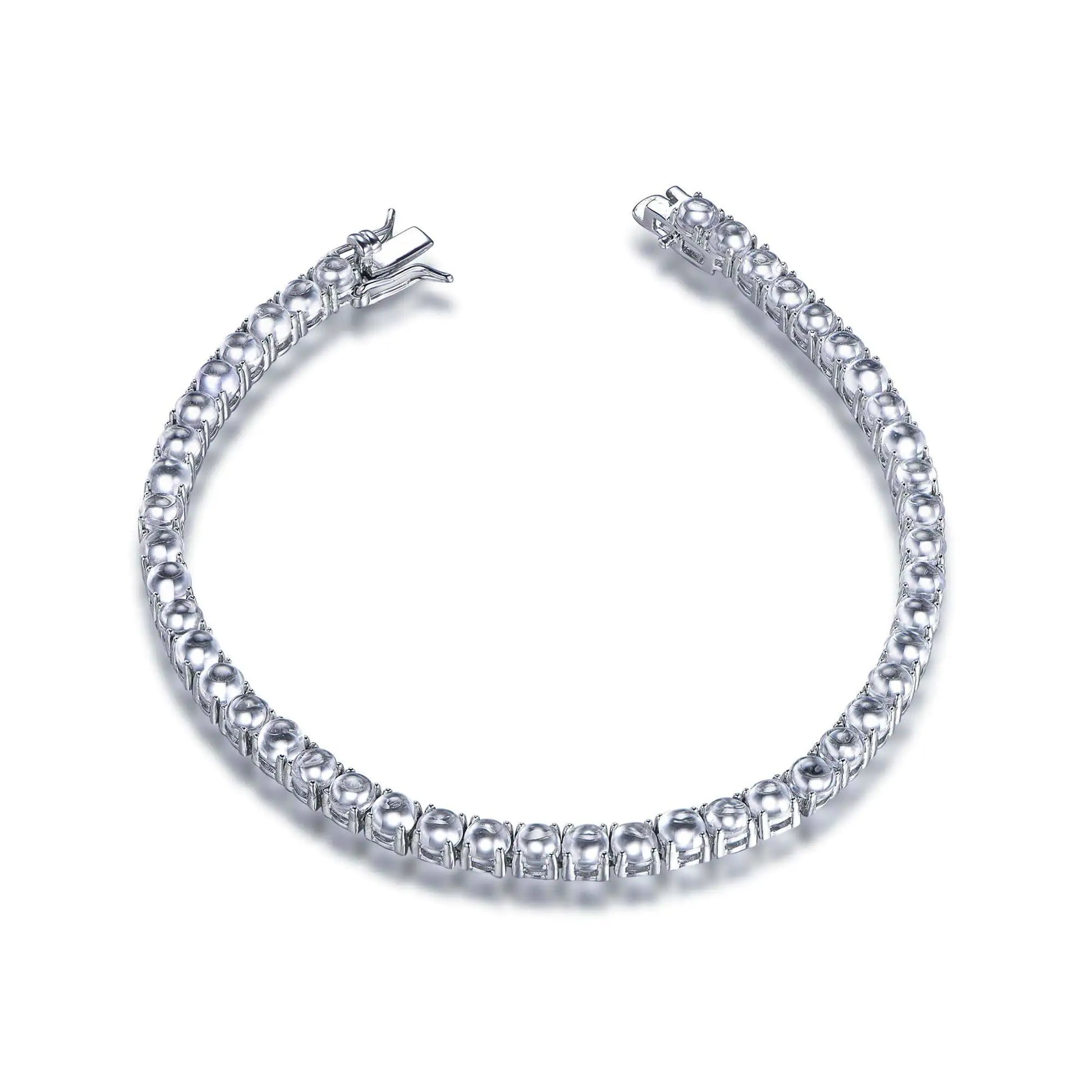 Wholesale Silver Cubic Zircon Lab Created Diamond Round Cut Tennis Bracelet