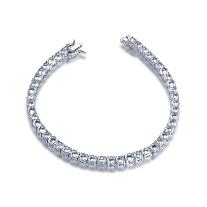 Wholesale Silver Cubic Zircon Lab Created Diamond Round Cut Tennis Bracelet