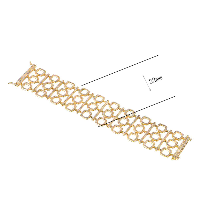 Wholesale Silver Cubic Zircon Net Design Personalization Bracelet