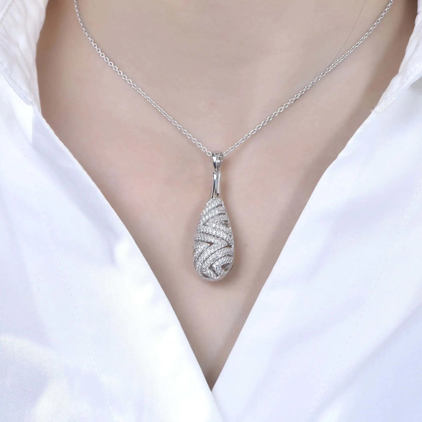 Wholesale Silver Cubic Zircon Pave Long Chandelier Drop Pendant Bridal Party Jewelry Sets