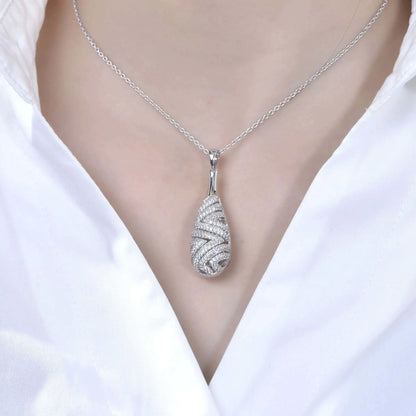 Wholesale Silver Cubic Zircon Pave Long Chandelier Drop Pendant Bridal Party Jewelry Sets