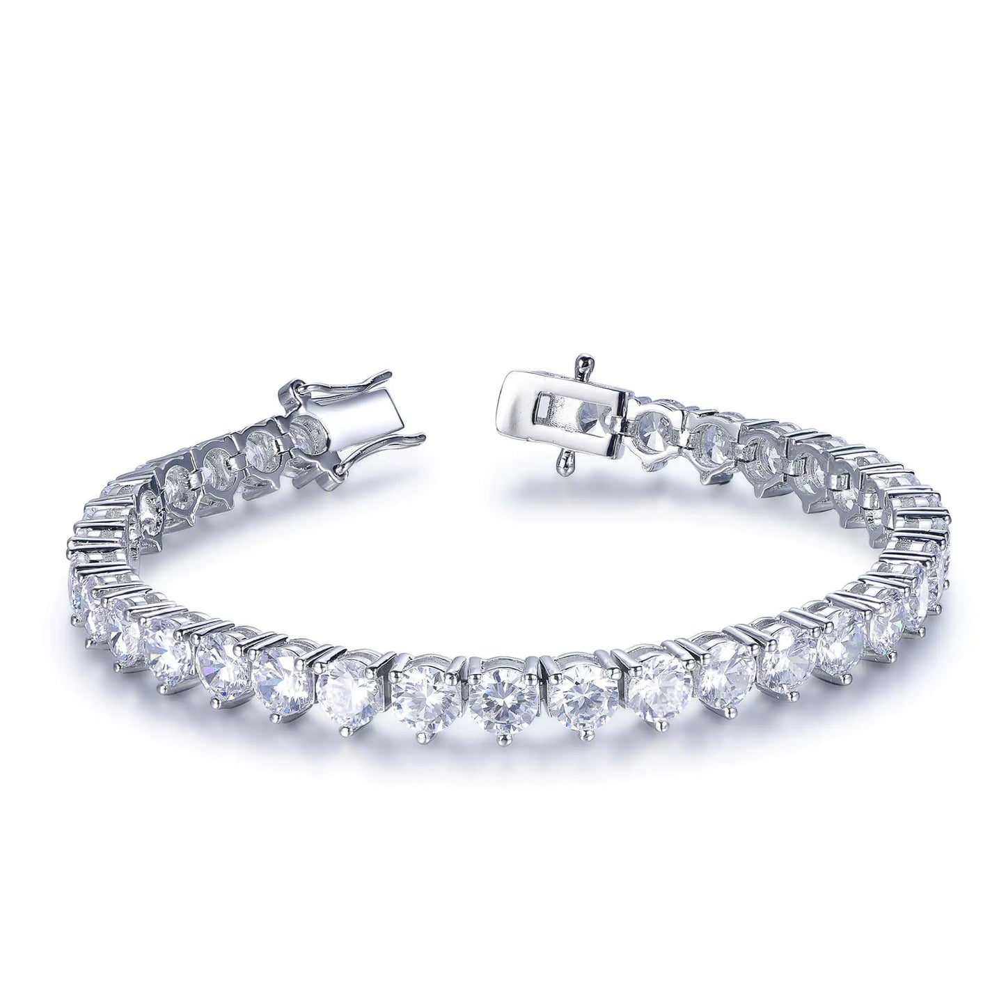 Wholesale Silver Cubic Zircon Round Cut Lab Diamond Tennis Bracelet