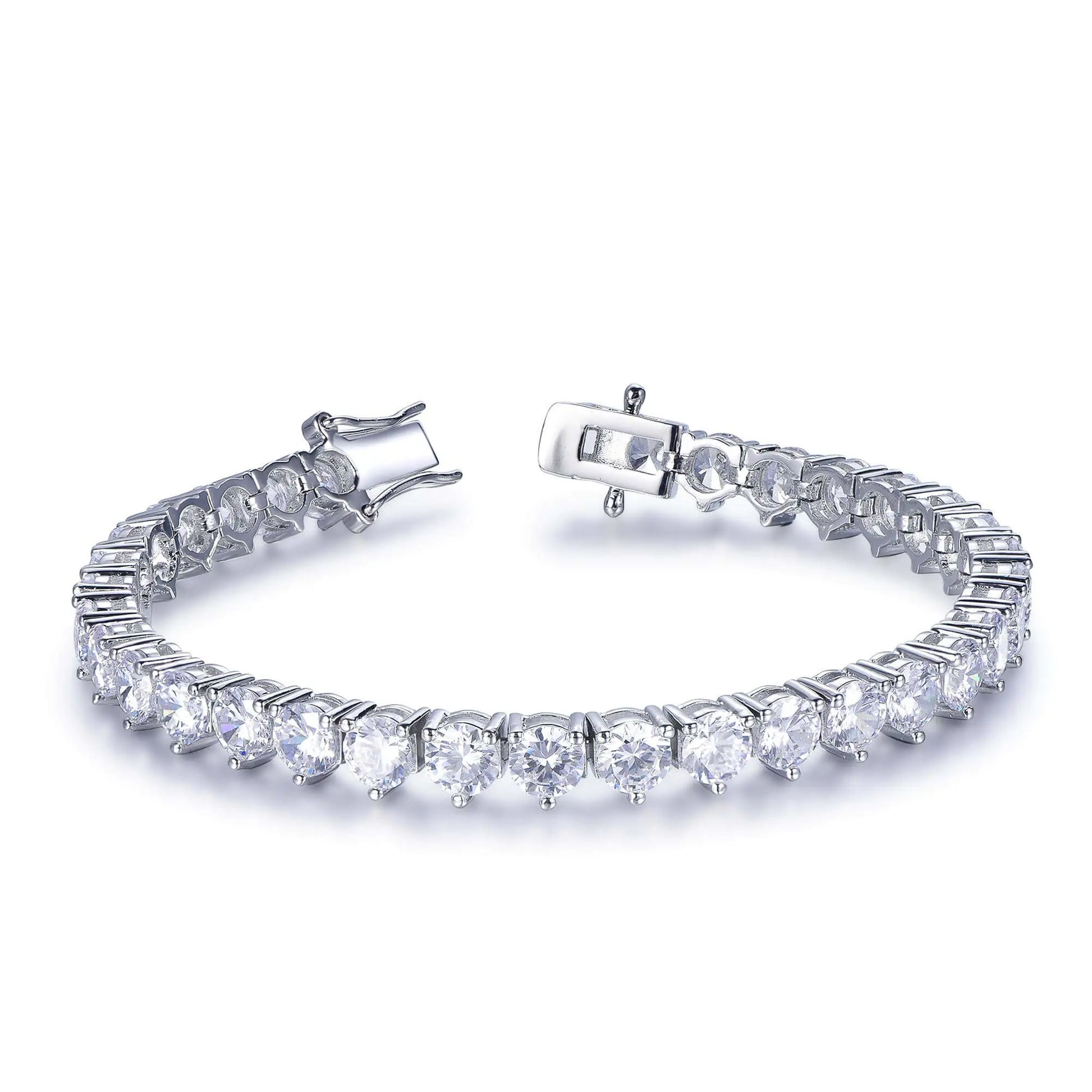 Wholesale Silver Cubic Zircon Round Cut Lab Diamond Tennis Bracelet