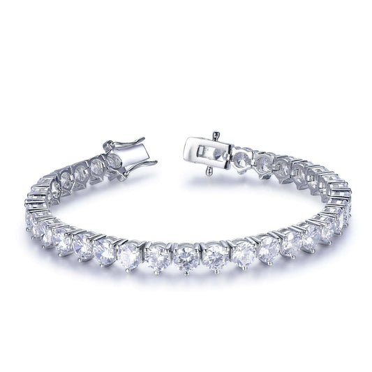 Wholesale Silver Cubic Zircon Round Cut Lab Diamond Tennis Bracelet