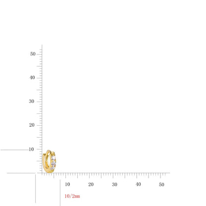 Wholesale Silver Cubic Zircon Round Small Hoop Huggie Earrings​