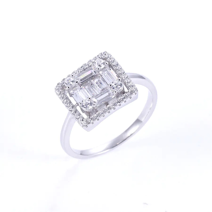 Wholesale Silver Cubic Zircon Simple Lab Created Diamond Jewelry Sets​