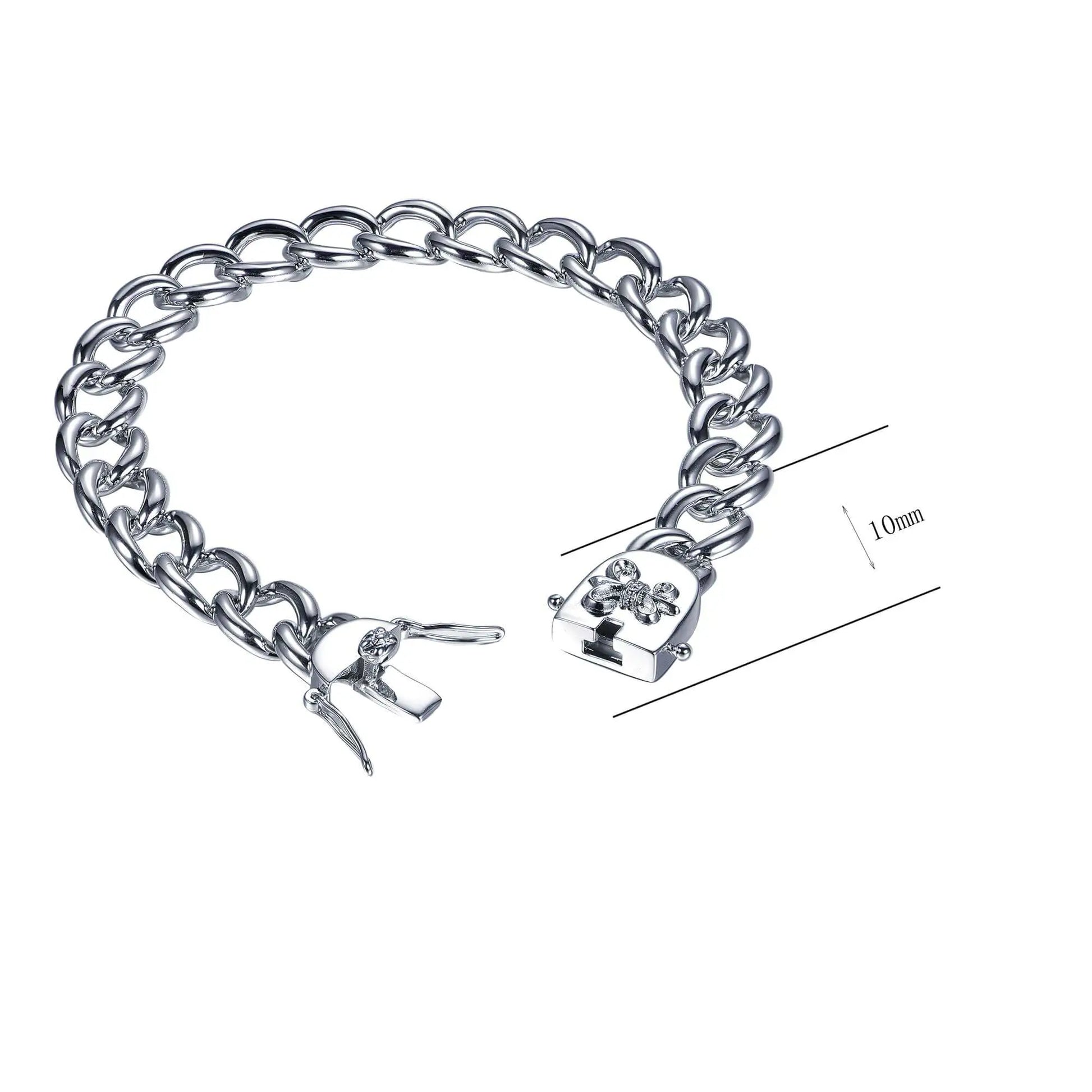 Wholesale Silver Enamel Curb Line Cuban Tennis Bracelet​