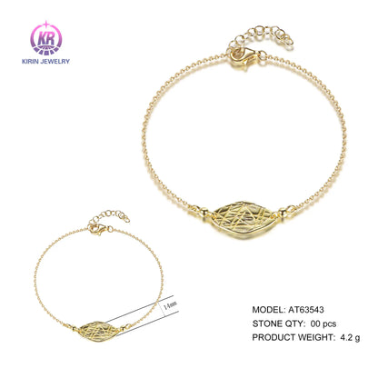 Wholesale Silver Gold Plated Adjustable Personalized Bangle Bracelet​ for Women