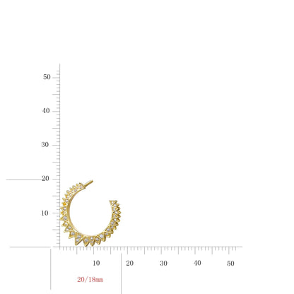 Wholesale Silver Gold Plated CZ Simple Hoop Sun Stud Earrings