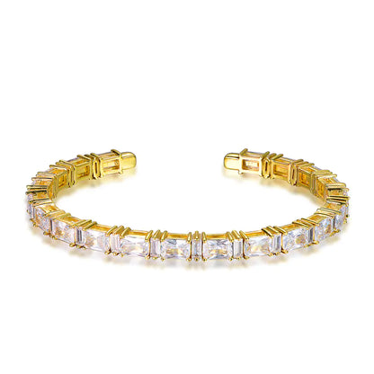 Wholesale Silver Gold Plated CZ Tennis Bracelet Bangle